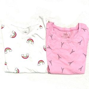 💕2 justice shirts💕